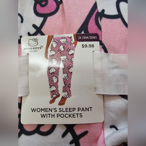Hello Kitty Pink and White Lounge Pants - Picture 2 of 3